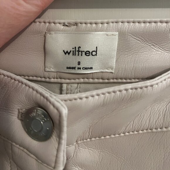 Wilfred Melina Cropped Vegan Leather Pants in Birch - Picture 6 of 6